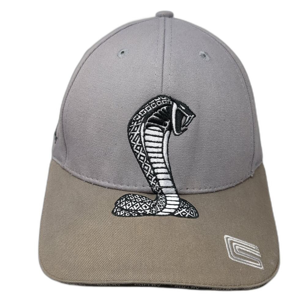 Shelby Strapback Baseball Cap Gray One Size Adjustable Embroidered Vented Holes